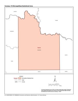 2007 Economic Census Map: Vernon, Texas Micropolitan Statistical Area