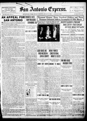 San Antonio Express. (San Antonio, Tex.), Vol. 49, No. 19, Ed. 1 Monday, January 19, 1914