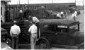 Photograph: Men, Trucks and Cars at the Stockyards