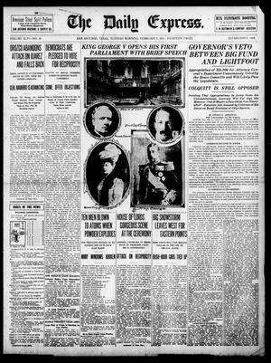 Primary view of object titled 'The Daily Express. (San Antonio, Tex.), Vol. 46, No. 38, Ed. 1 Tuesday, February 7, 1911'.