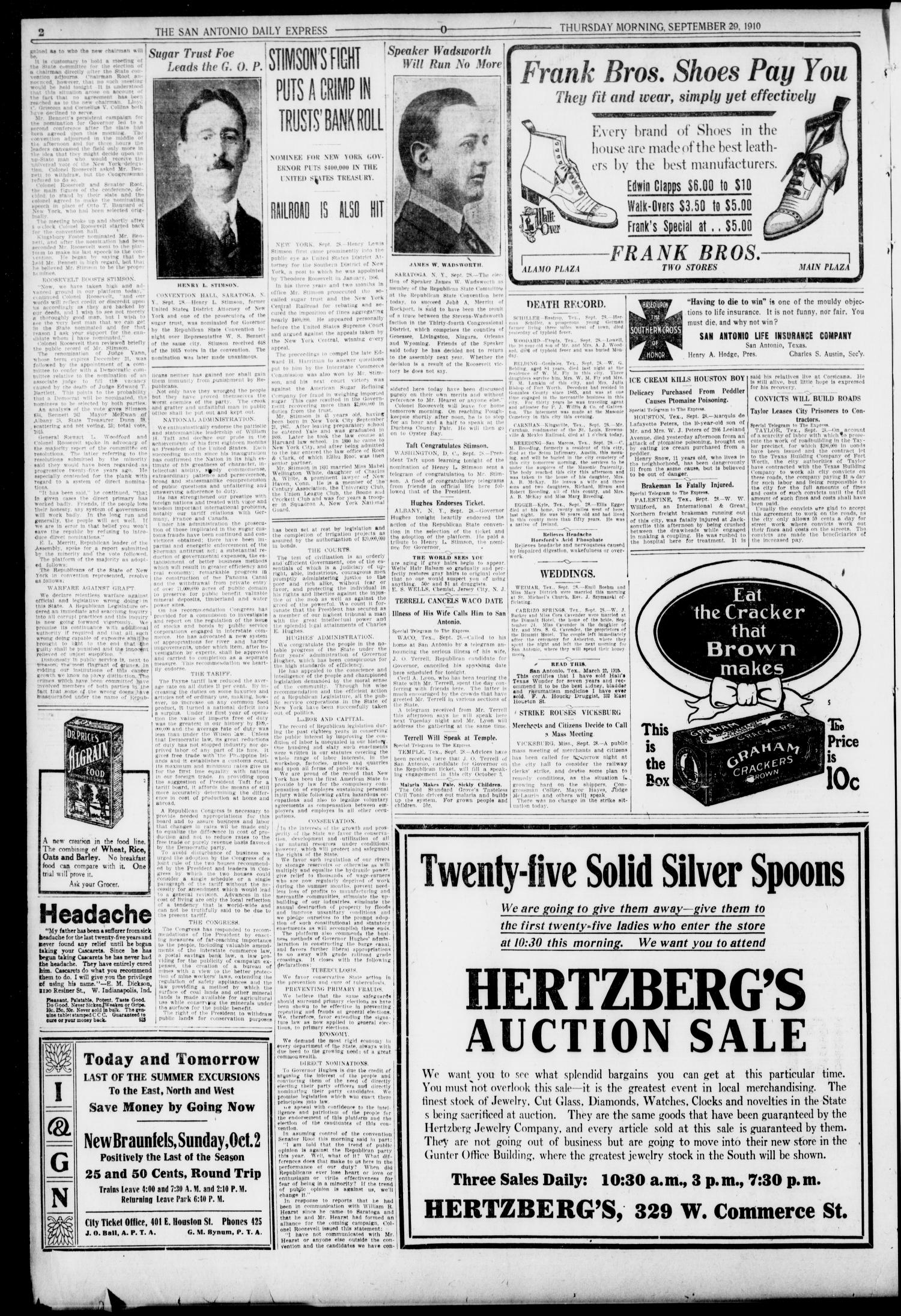 The Daily Express. (San Antonio, Tex.), Vol. 45, No. 272, Ed. 1 Thursday, September 29, 1910
                                                
                                                    [Sequence #]: 2 of 16
                                                