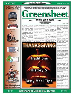 The Greensheet (Austin, Tex.), Vol. 29, No. 41, Ed. 1 Thursday, November 23, 2006