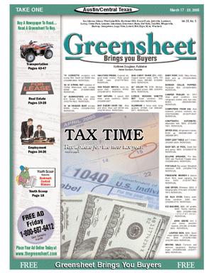 The Greensheet (Austin, Tex.), Vol. 28, No. 5, Ed. 1 Thursday, March 17, 2005