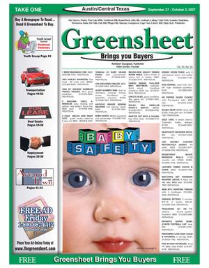 The Greensheet (Austin, Tex.), Vol. 30, No. 33, Ed. 1 Thursday, September 27, 2007
