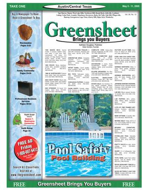 Primary view of object titled 'The Greensheet (Austin, Tex.), Vol. 28, No. 12, Ed. 1 Thursday, May 5, 2005'.