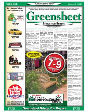 The Greensheet (Austin, Tex.), Vol. 30, No. 30, Ed. 1 Thursday, September 6, 2007