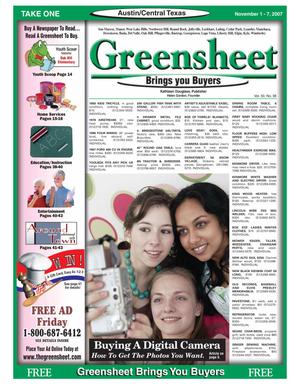The Greensheet (Austin, Tex.), Vol. 30, No. 38, Ed. 1 Thursday, November 1, 2007