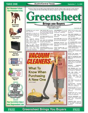 The Greensheet (Austin, Tex.), Vol. 29, No. 30, Ed. 1 Thursday, September 7, 2006