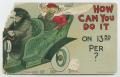 Primary view of [Postcard of Cartoon of Four People in Car]