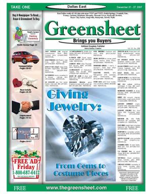 The Greensheet (Dallas, Tex.), Vol. 31, No. 258, Ed. 1 Friday, December 21, 2007