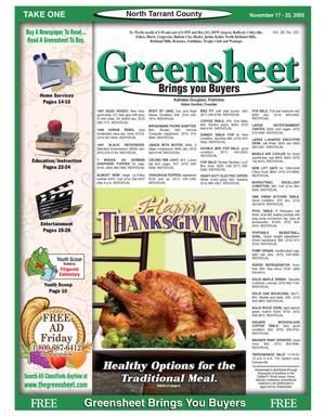 The Greensheet (Fort Worth, Tex.), Vol. 29, No. 221, Ed. 1 Thursday, November 17, 2005