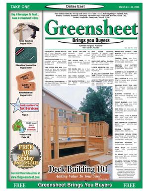 The Greensheet (Dallas, Tex.), Vol. 29, No. 349, Ed. 1 Friday, March 24, 2006