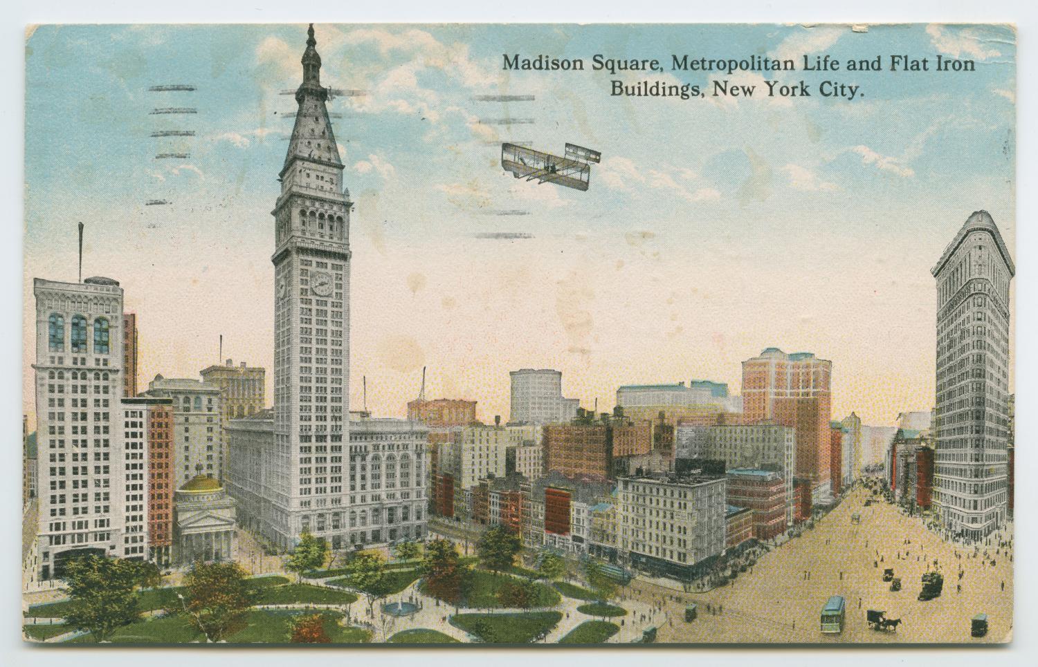 [Postcard of Madison Square Buildings]
                                                
                                                    [Sequence #]: 1 of 2
                                                