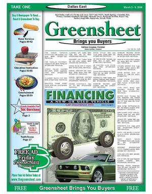 The Greensheet (Dallas, Tex.), Vol. 29, No. 328, Ed. 1 Friday, March 3, 2006