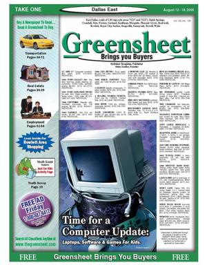 The Greensheet (Dallas, Tex.), Vol. 29, No. 125, Ed. 1 Friday, August 12, 2005