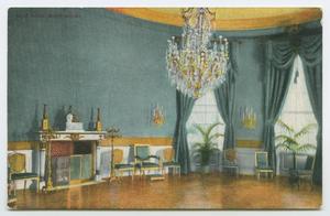 [Postcard of the White House's Blue Room]