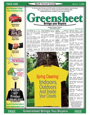 Primary view of object titled 'The Greensheet (Fort Worth, Tex.), Vol. 29, No. 333, Ed. 1 Thursday, March 9, 2006'.