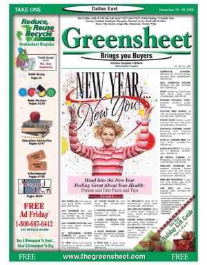 The Greensheet (Dallas, Tex.), Vol. 32, No. 258, Ed. 1 Friday, December 19, 2008