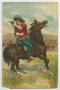 Primary view of [Postcard of Cowboy on Horse]