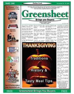 The Greensheet (Dallas, Tex.), Vol. 30, No. 230, Ed. 1 Friday, November 24, 2006