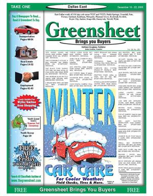The Greensheet (Dallas, Tex.), Vol. 29, No. 251, Ed. 1 Friday, December 16, 2005