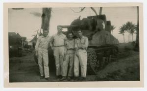 Primary view of object titled '[Four Soldiers by a Tank]'.