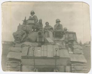 [Robert Campbell and Crew Members on a Tank]