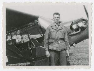 Primary view of object titled '[Harry Walters by Airplane]'.
