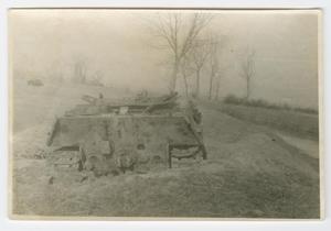 Primary view of object titled '[Dug-In German Tank]'.
