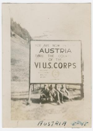 [Soldiers Under a Sign Denoting Austria]