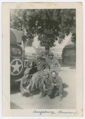 Primary view of object titled '[Five Soldiers Beside an Army Truck]'.