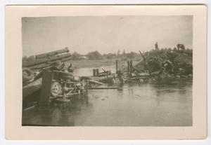 [A Destroyed Bridge and Vehicles]