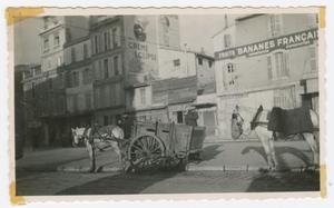 Primary view of object titled '[Horse-Drawn Carts by Businesses]'.