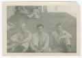 Thumbnail image of item number 1 in: '[Three Uniformed Men Sitting in a Yard]'.
