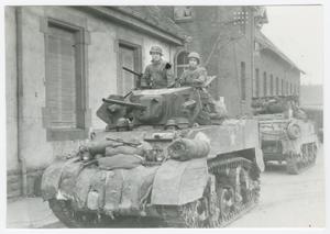 Primary view of object titled '[Soldiers Inside a Tank]'.