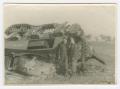 Primary view of [Two Soldiers Smoking by a Wrecked Tank]