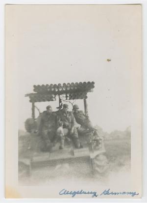 [Soldiers Sitting Beside a T-34 Calliope Rocket Launcher]