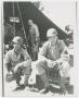 Photograph: [Three Soldiers at Headquarters Tent]
