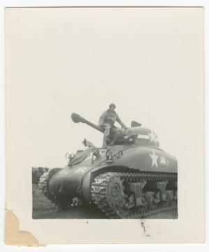 [Soldier Sitting on an M3 Tank]