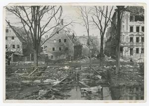 Primary view of object titled '[Destroyed German Neighborhood]'.