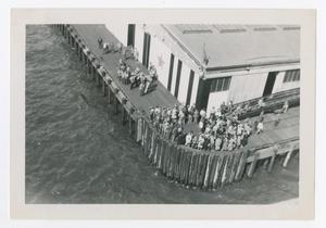 Primary view of object titled '[Greeters at the Dock]'.