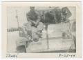 Photograph: [Richard Mauger and William Giannopoulos on an M5 Tank]