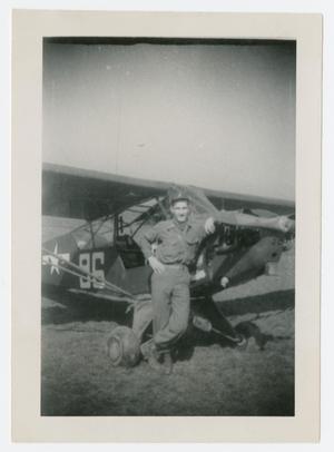 Primary view of object titled '[Les Johnson by Airplane]'.