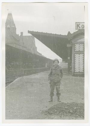 [Albert Lipschultz at Colmar Railroad Depot]