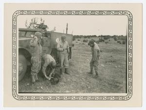 Primary view of object titled '[Four Men by Truck]'.