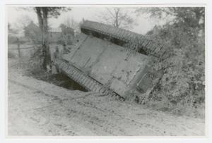 Primary view of object titled '[An Overturned Tank]'.