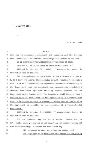 83rd Texas Legislature, Regular Session, House Bill 3838, Chapter 1111