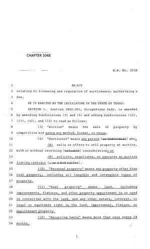 83rd Texas Legislature, Regular Session, House Bill 3038, Chapter 1048