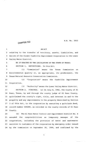 83rd Texas Legislature, Regular Session, House Bill 3933, Chapter 722