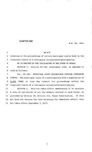 83rd Texas Legislature, Regular Session, House Bill 3561, Chapter 380